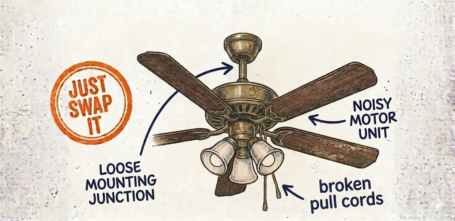 Ceiling fan installation