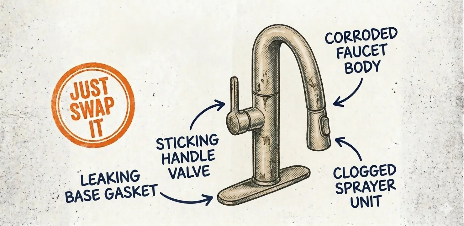 Kitchen faucet swap