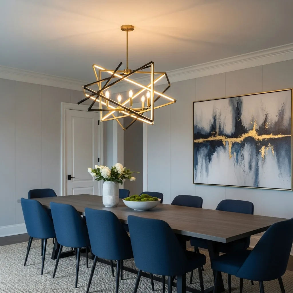 Dining room chandelier swap